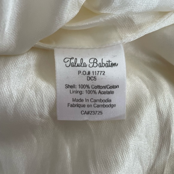 Talula Babaton White Trench-Style Coat - Picture 3 of 3